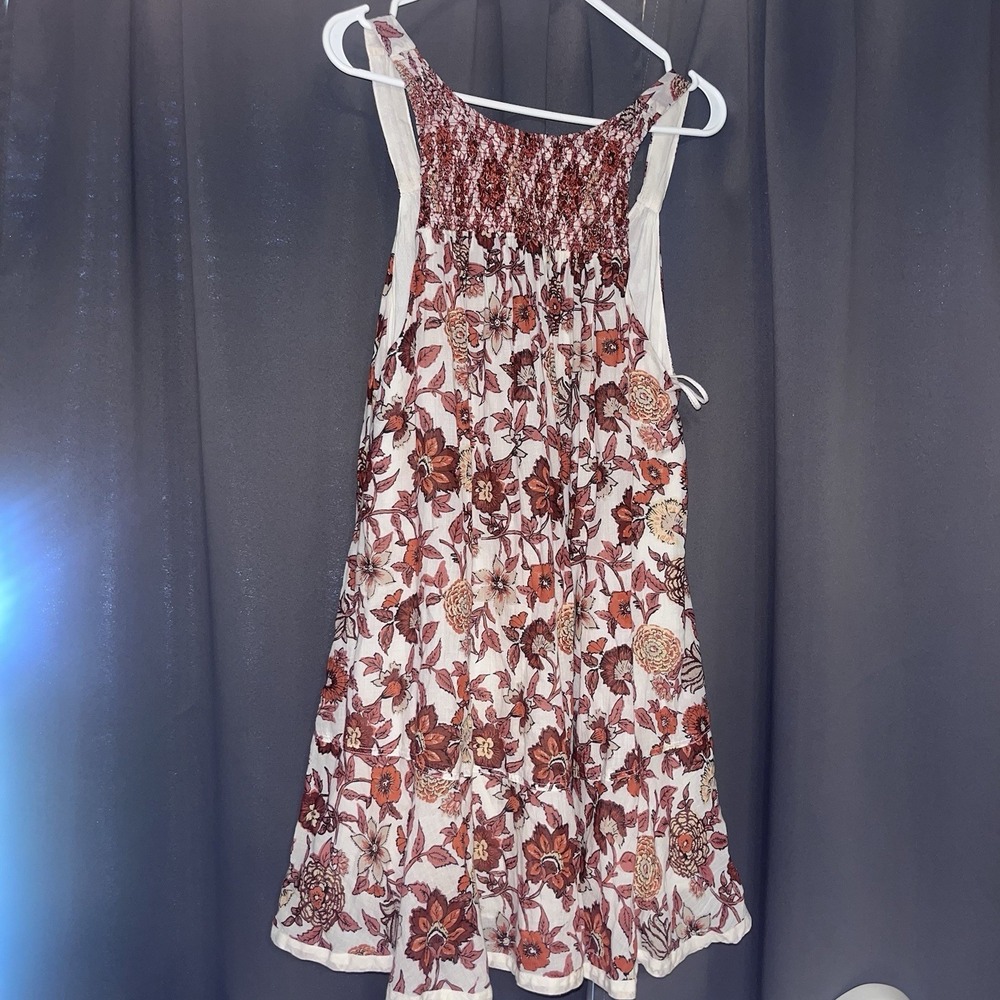 Free People Oh Baby Mini Dress Women's Sz XS Flowy Floral Boho Lightweigh Red